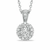 Thumbnail Image 0 of Celebration Lux® 1/2 CT. T.W. Diamond Frame Pendant in 14K White Gold (I/SI2)