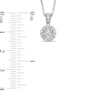 Thumbnail Image 2 of Celebration Lux® 1/2 CT. T.W. Certified Diamond Frame Pendant in 14K White Gold (I/SI2)