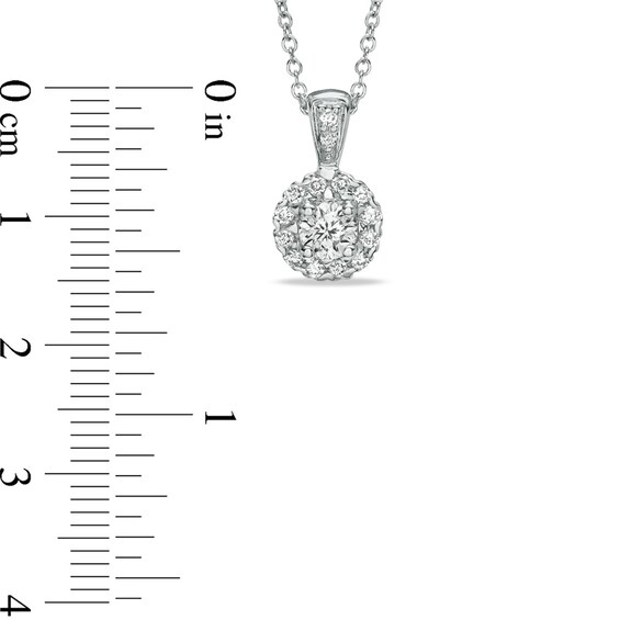 Celebration LuxÂ® 1/2 CT. T.w. Certified Diamond Frame Pendant in 14K White Gold (I/Si2)
