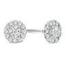 Thumbnail Image 1 of Celebration Lux® 5/8 CT. T.W. Certified Diamond Frame Earrings in 14K White Gold (I/SI2)
