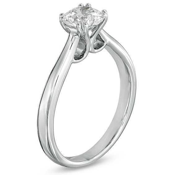 1 CT. Certified Canadian Diamond Solitaire Engagement Ring in 18K White Gold (I/Si2)