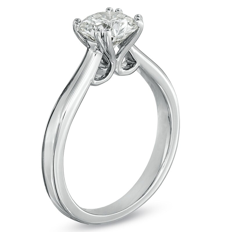 Main Image 2 of 1-1/2 CT. Certified Canadian Diamond Solitaire Engagement Ring in 18K White Gold (I/SI2)
