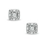 Thumbnail Image 0 of 1/4 CT. T.W. Baguette and Round Diamond Frame Stud Earrings in 10K White Gold