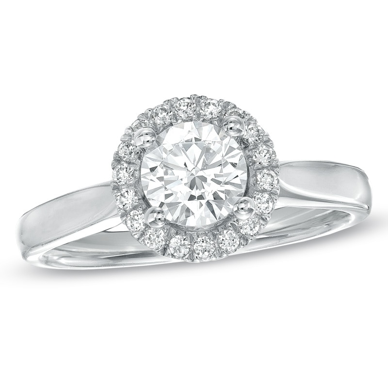 Main Image 1 of For Eternity 1 CT. T.W. Diamond Engagement Ring in 14K White Gold