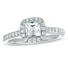 Thumbnail Image 1 of For Eternity 1 CT. T.W. Princess-Cut Diamond Frame Engagement Ring in 14K White Gold