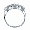 Thumbnail Image 4 of 3/4 CT. T.W. Enhanced Black and White Diamond Three Stone Cluster Ring in 10K White Gold