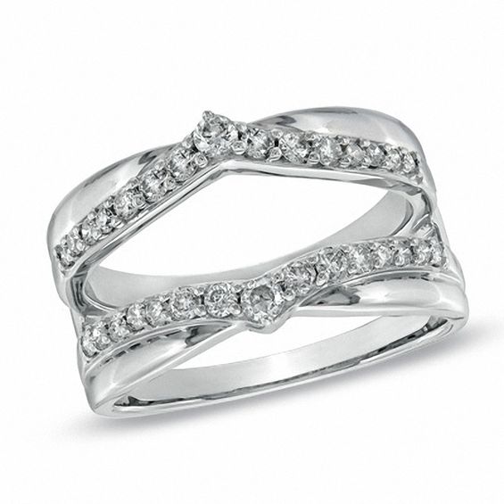 1/2 CT. T.w. Diamond Solitaire Enhancer in 14K White Gold