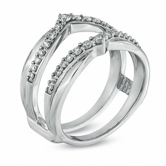 1/2 CT. T.w. Diamond Solitaire Enhancer in 14K White Gold