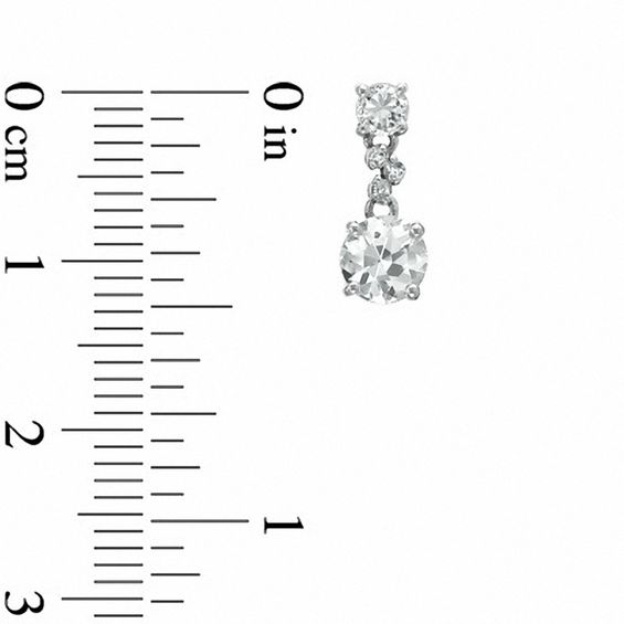 Lab-Created White Sapphire and Diamond Accent Pendant and Earring Set in Sterling Silver