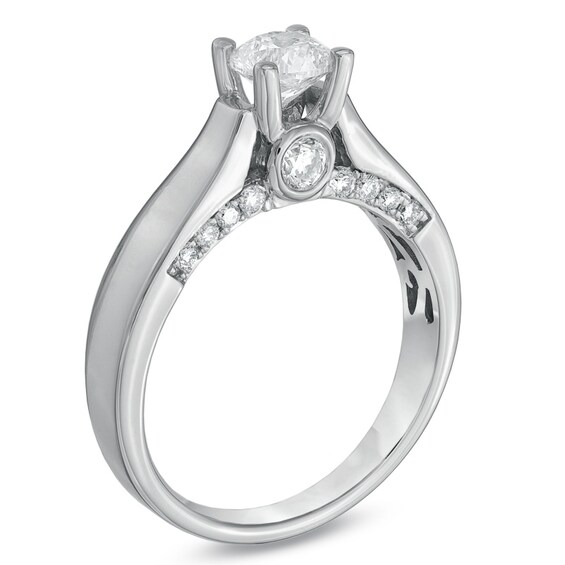 1 CT. T.w. Certified Diamond Solitaire Engagement Ring in 14K White Gold (J/I2)