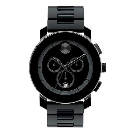 Men's Movado BoldÂ® Tr90 Chronograph Watch with Round Black Museum Dial (Model: 3600048)