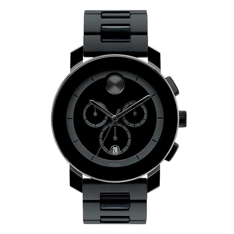 Main Image 1 of Men's Movado Bold® TR90 Chronograph Watch with Round Black Museum Dial (Model: 3600048)