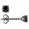 Thumbnail Image 1 of 1/2 CT. T.W. Black Diamond Solitaire Earrings in Sterling Silver
