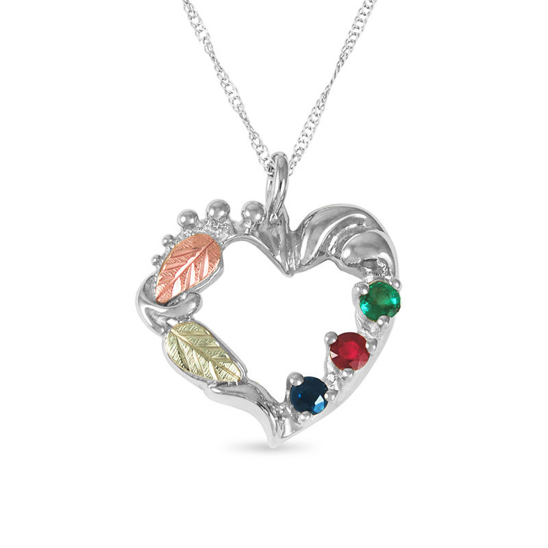 A Mother Gift|custom Engraved Heart Birthstone Necklace For Mom - Gold/rose  Gold/silver