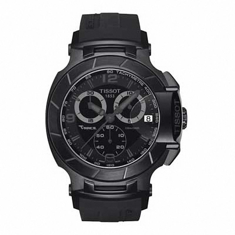 Men's Tissot T-Race Chronograph Black PVD Strap Watch (Model: T048.417.37.057.00)