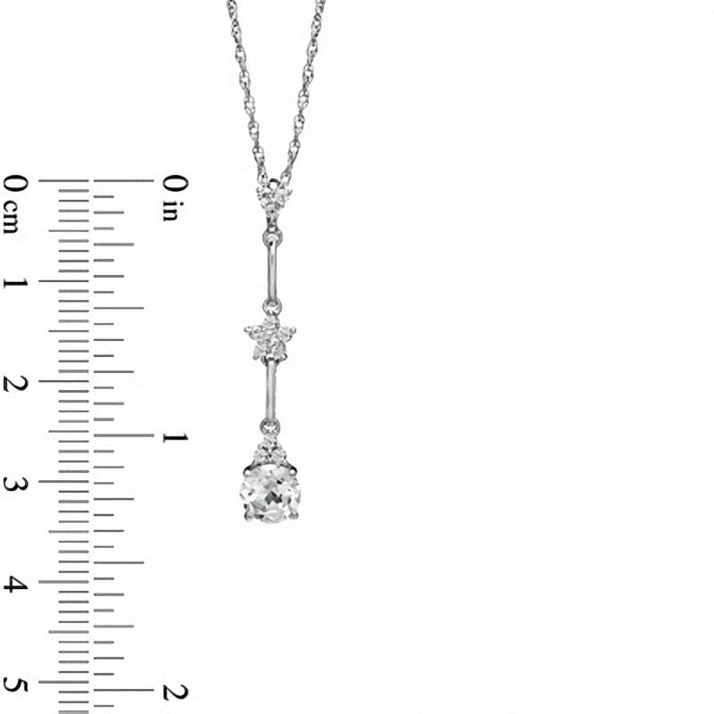 Main Image 2 of Cushion-Cut Lab-Created White Sapphire Pendant and Earrings Set in Sterling Silver