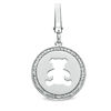Thumbnail Image 0 of Tiny Toes™ Diamond Accent Teddy Bear Disc Charm in Sterling Silver