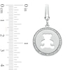 Thumbnail Image 1 of Tiny Toes™ Diamond Accent Teddy Bear Disc Charm in Sterling Silver