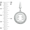 Thumbnail Image 1 of Tiny Toes™ Diamond Accent Teddy Bear Disc Charm in Sterling Silver