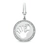 Thumbnail Image 1 of Tiny Toes™ Diamond Accent "Two Hands" Disc Bracelet Charm in Sterling Silver