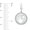 Thumbnail Image 2 of Tiny Toes™ Diamond Accent "Two Hands" Disc Bracelet Charm in Sterling Silver