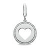 Thumbnail Image 1 of Tiny Toes™ Diamond Accent Heart Disc Bracelet Charm in Sterling Silver