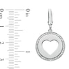 Thumbnail Image 2 of Tiny Toes™ Diamond Accent Heart Disc Bracelet Charm in Sterling Silver