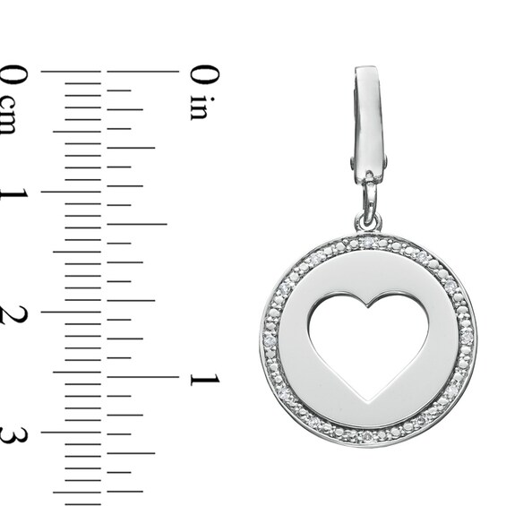Tiny Toesâ¢ Diamond Accent Heart Disc Bracelet Charm in Sterling Silver