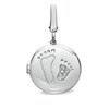 Thumbnail Image 1 of Tiny Toes™ Diamond Accent "Two Feet" Locket Bracelet Charm in Sterling Silver