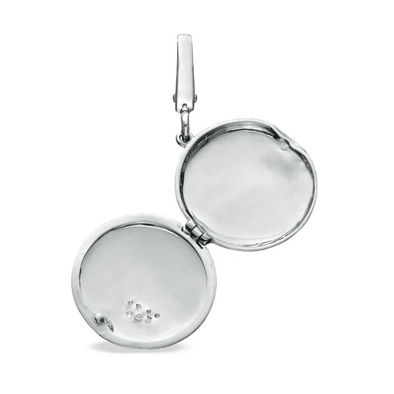 Tiny Toesâ¢ Diamond Accent "Two Feet" Locket Bracelet Charm in Sterling Silver