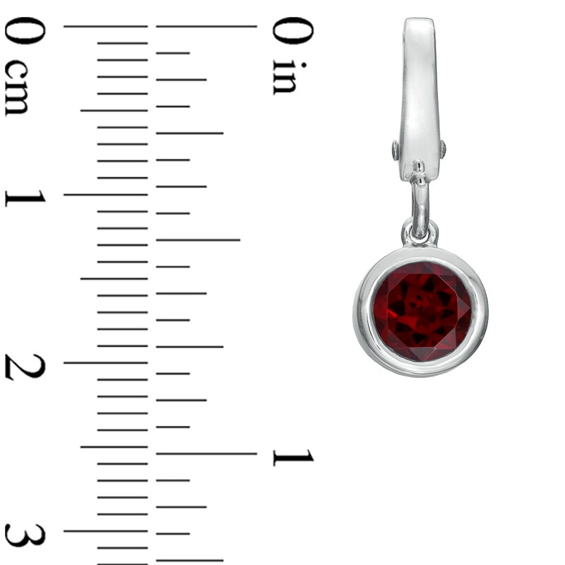 Main Image 2 of Tiny Toes™ 6.0mm Garnet Bracelet Charm in Sterling Silver