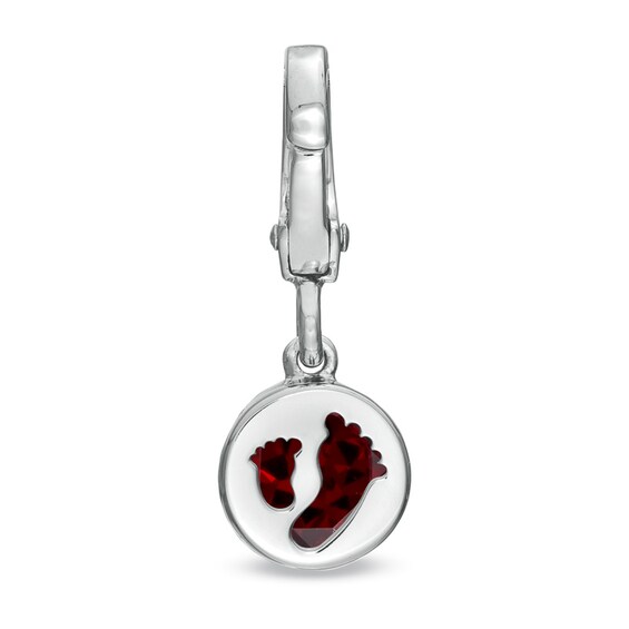 Tiny Toesâ¢ 6.0mm Garnet Bracelet Charm in Sterling Silver