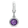 Thumbnail Image 1 of Tiny Toes™ 6.0mm Amethyst Bracelet Charm in Sterling Silver