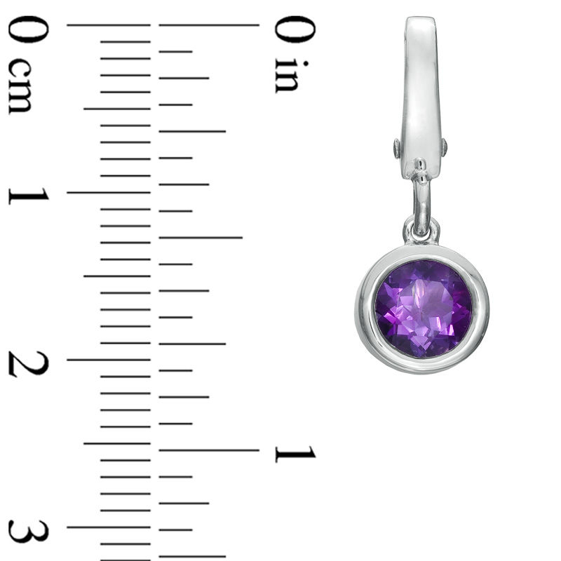 Main Image 2 of Tiny Toes™ 6.0mm Amethyst Bracelet Charm in Sterling Silver