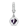 Thumbnail Image 3 of Tiny Toes™ 6.0mm Amethyst Bracelet Charm in Sterling Silver