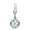 Thumbnail Image 1 of Tiny Toes™ 6.0mm Aquamarine Bracelet Charm in Sterling Silver