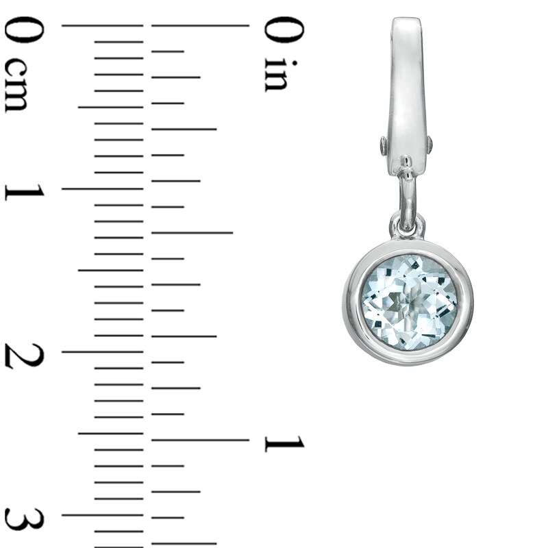 Main Image 2 of Tiny Toes™ 6.0mm Aquamarine Bracelet Charm in Sterling Silver
