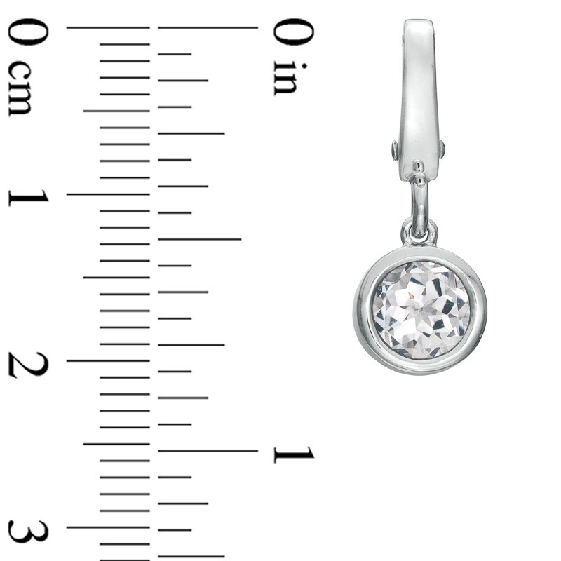 Main Image 2 of Tiny Toes™ 6.0mm White Topaz Bracelet Charm in Sterling Silver