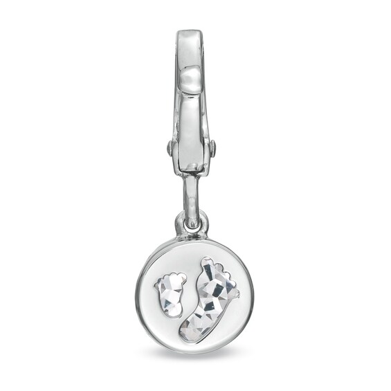 Tiny Toesâ¢ 6.0mm White Topaz Bracelet Charm in Sterling Silver
