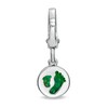 Thumbnail Image 3 of Tiny Toes™ 6.0mm Lab-Created Emerald Bracelet Charm in Sterling Silver