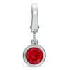 Thumbnail Image 0 of Tiny Toes™ 6.0mm Lab-Created Ruby Bracelet Charm in Sterling Silver