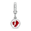 Thumbnail Image 3 of Tiny Toes™ 6.0mm Lab-Created Ruby Bracelet Charm in Sterling Silver