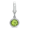 Thumbnail Image 0 of Tiny Toes™ 6.0mm Peridot Bracelet Charm in Sterling Silver