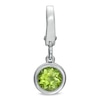 Thumbnail Image 1 of Tiny Toes™ 6.0mm Peridot Bracelet Charm in Sterling Silver