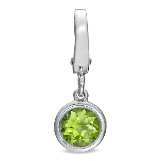 Tiny Toes™ 6.0mm Peridot Bracelet Charm in Sterling Silver