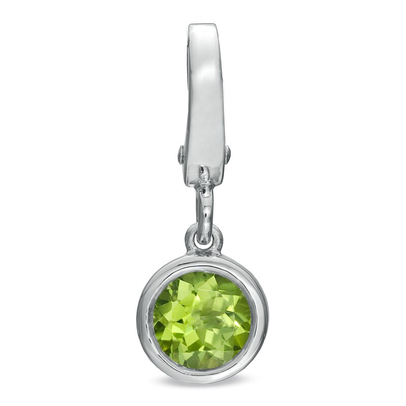 Main Image 1 of Tiny Toes™ 6.0mm Peridot Bracelet Charm in Sterling Silver