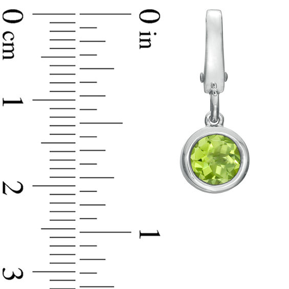Tiny Toes™ 6.0mm Peridot Bracelet Charm in Sterling Silver