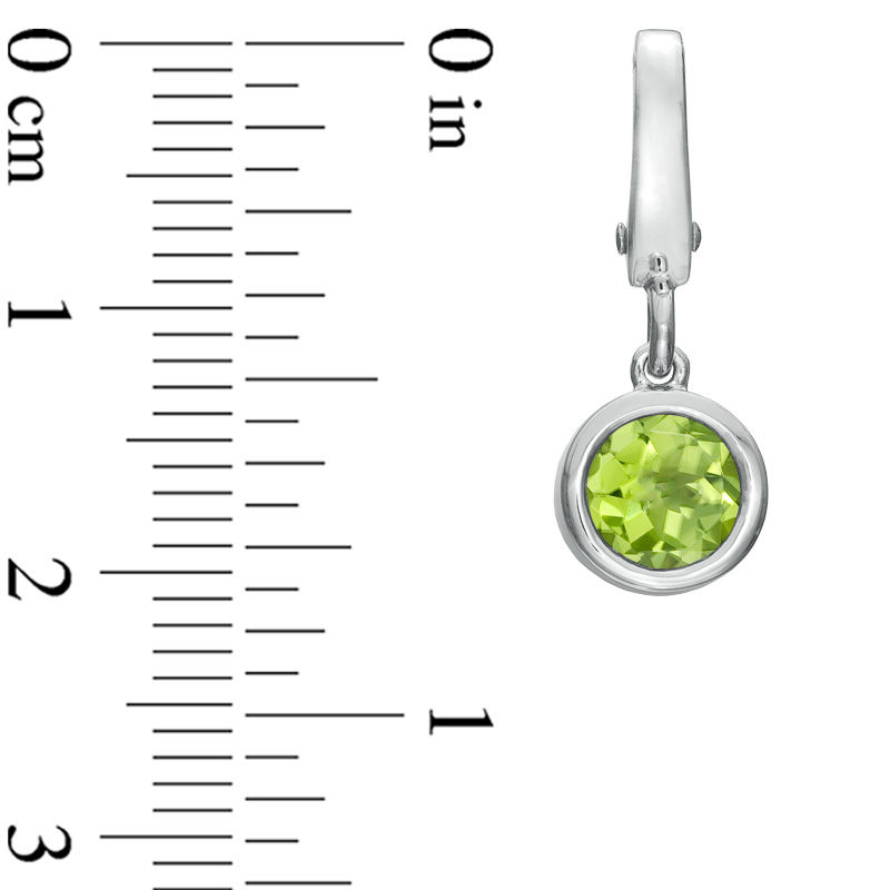 Main Image 2 of Tiny Toes™ 6.0mm Peridot Bracelet Charm in Sterling Silver