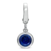 Thumbnail Image 1 of Tiny Toes™ 6.0mm Lab-Created Blue Sapphire Bracelet Charm in Sterling Silver