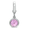 Thumbnail Image 1 of Tiny Toes™ 6.0mm Lab-Created Pink Sapphire Bracelet Charm in Sterling Silver